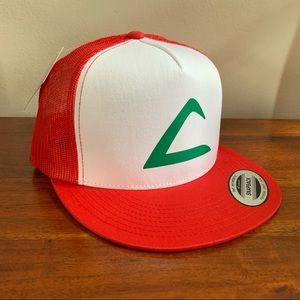 Flat Bill Ash Ketchum Pokémon SnapBack Hat Cosplay